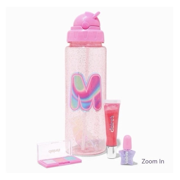 Claire’s Other - SEALED Claire's Initial M Water Bottle Makeup Set Birthday Christmas Valentine's